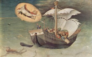 Nicolaas redt zeelui - Gentile da Fabriano ~1425